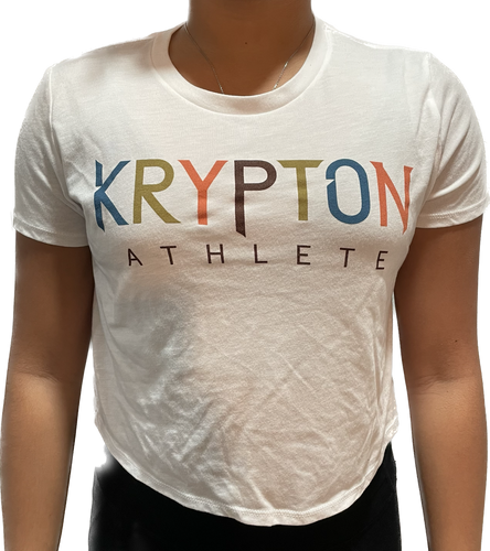 Krypton Athlete White Crop Tee