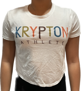 Krypton Athlete White Crop Tee