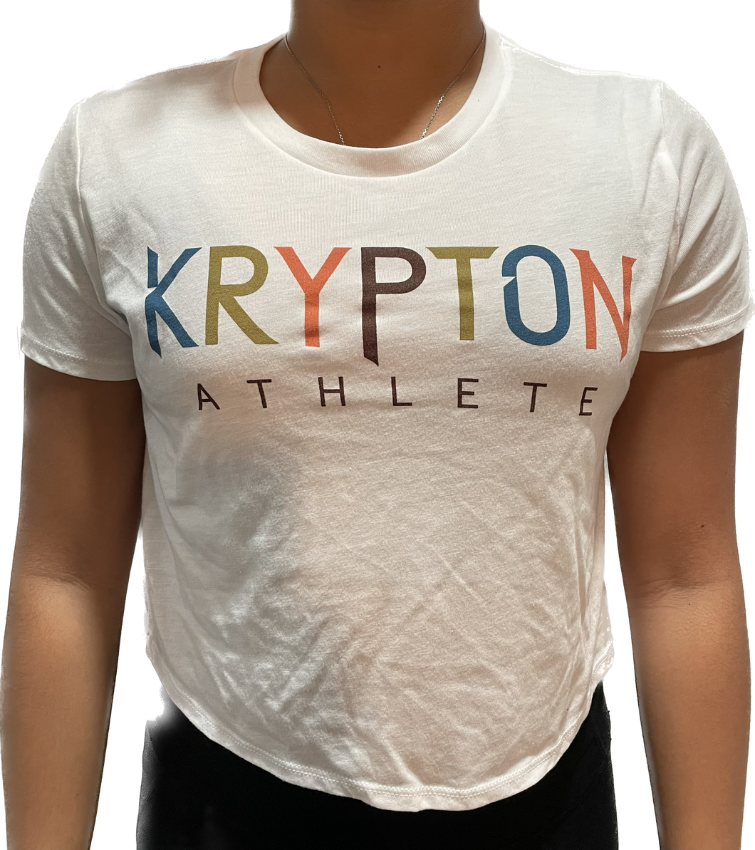 Krypton Athlete White Crop Tee