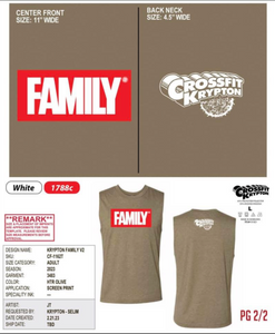 CF Krypton FAMILY Heather Olive Muscle Tank