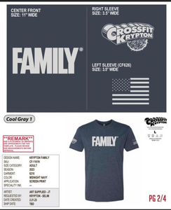 CF Krypton FAMILY Navy Blue Tee