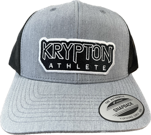 Krypton Athlete Heather Grey and Black Snapback Hat